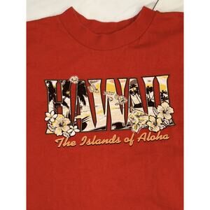 Vintage 90’s Youth Kids Small Years 6-8 Hawaii Graphic T-Shirt Red Heavy Cotton